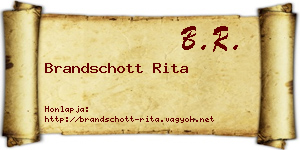 Brandschott Rita névjegykártya